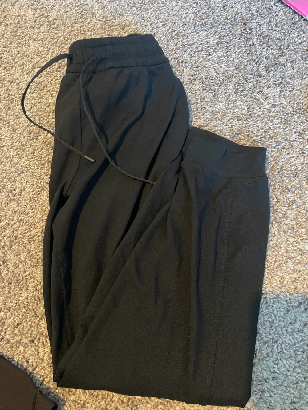 Lululemon Soft Jersey Classic Fit Mid Rise Joggers Black Size 4 Womens Lounge